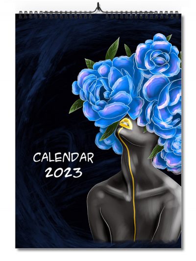 календар Жена с цветя за 2023 година